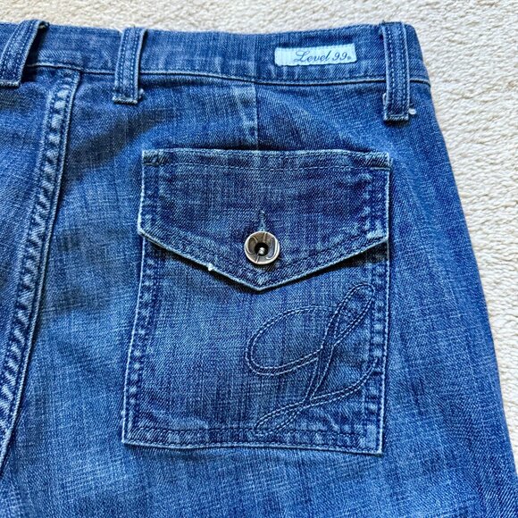 Anthropologie Level 99 Wide-Leg Dark Wash Jeans - Womens 30 - Picture 4 of 8